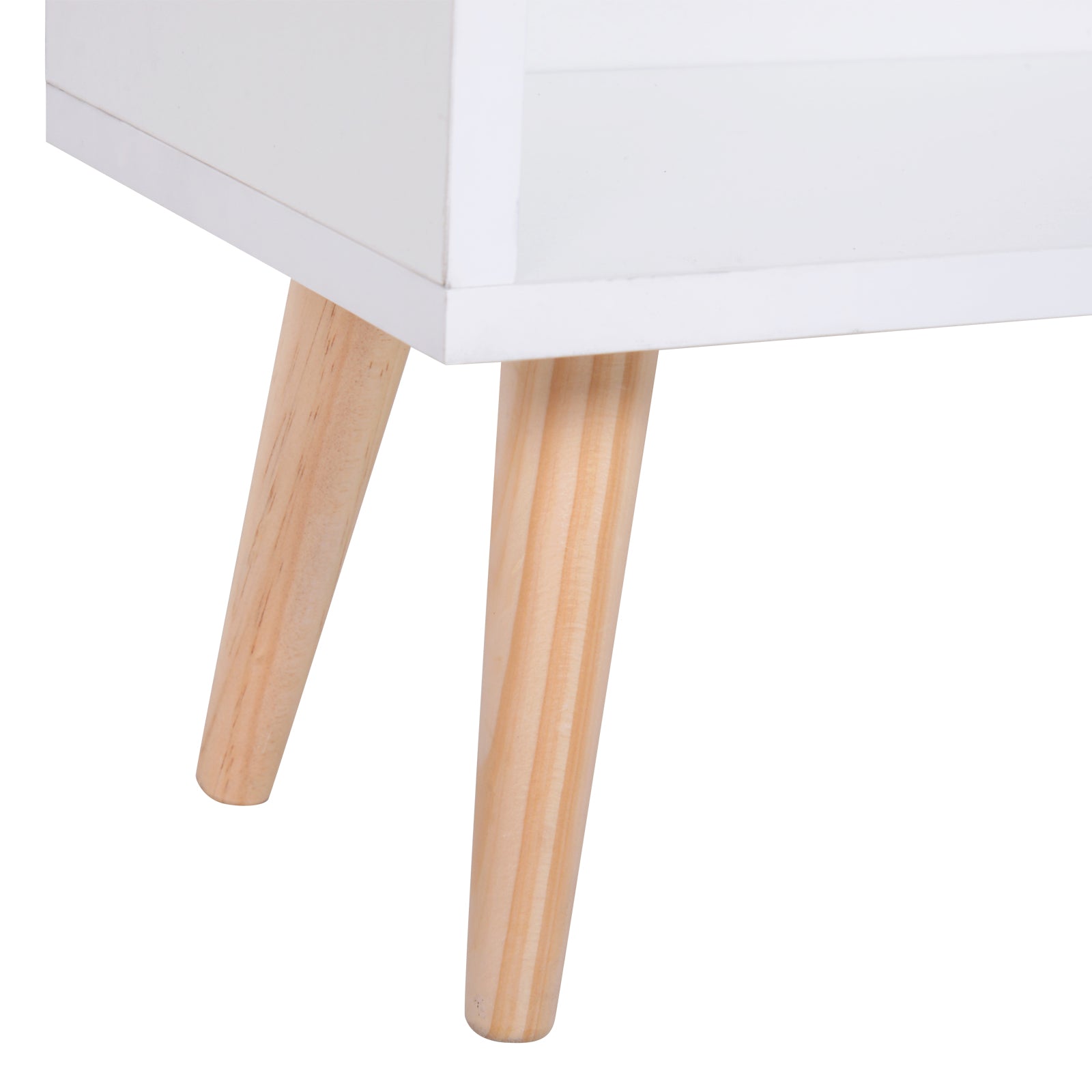 HOMCOM Sideboard Bookshelf Free Standing Bookcase Shelves Unit Display Storage Cabinet w/ Adjustable Shelves, Wooden Leg, Two Doors, White